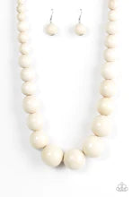 Paparazzi Effortlessly Everglades - White Wooden Necklace